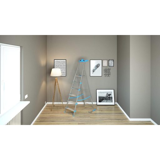 Colombo Newscal Atlantica 6 lépcsős alumínium létra 2,02m 150kg terhelhetőség