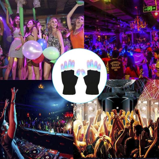 Vicloon LED rukavice svietiace pre deti na Halloween karneval párty disko