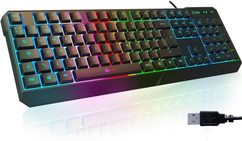 Tastatură gaming USB germană KLIM Chroma - Iluminare RGB, performanță ridicată - Versiune nouă