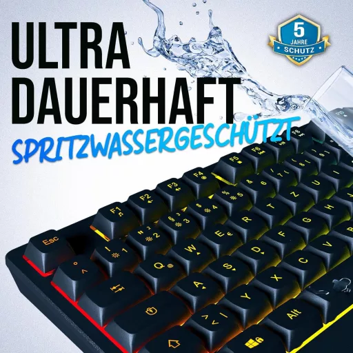 KLIM Chroma RGB Gamer Billentyűzet USB - Színes LED Világítás PC Mac PS4