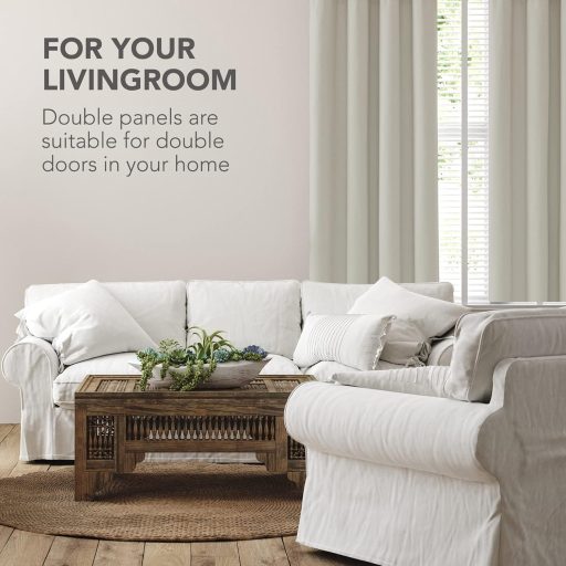 Deconovo Sötétítő Függöny Fényáteresztés Gátlásával 240x140cm Világos Bézs