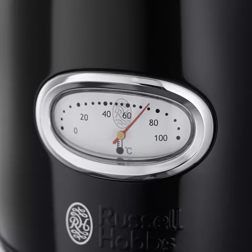 Russell Hobbs Retro Vízforraló 1.7L 2400W Fekete Rozsdamentes Acél Gyors Felmelegítés