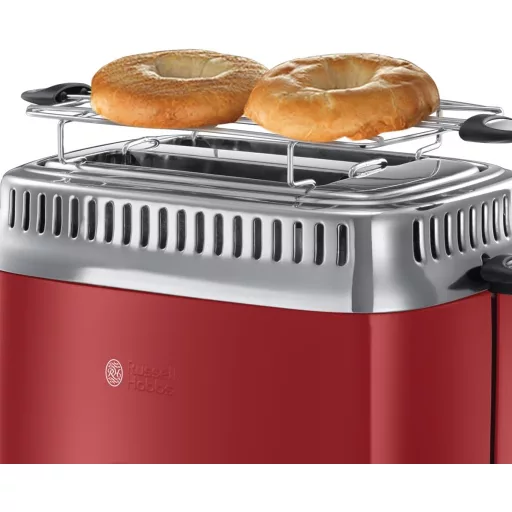 Russell Hobbs Vintage 21680-56 Retro Kenyérpirító 2 Szeletes Rozsdamentes Acél Piros