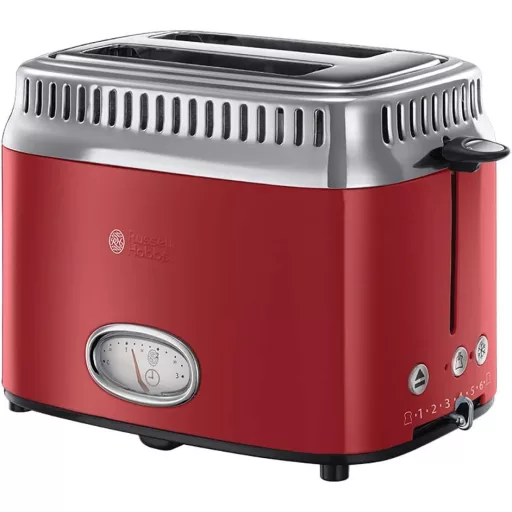 Russell Hobbs Vintage 21680-56 Retro Kenyérpirító 2 Szeletes Rozsdamentes Acél Piros