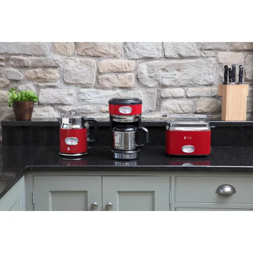 Russell Hobbs Vintage 21680-56 Retro Kenyérpirító 2 Szeletes Rozsdamentes Acél Piros