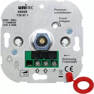   UNITEC LED Fázisszabályozó Dimmer Fehér Kapcsolósorozathoz Busch-Jäger Jung Gira - Phase control