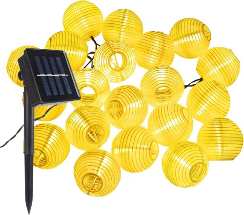 ALED LIGHT Ghirlandă Luminoasă LED Solară - 30 Lampi Felinar Impermeabile Alb Cald, Decorațiuni de Grădină, cu 2 Moduri de Iluminare, pentru Exterior