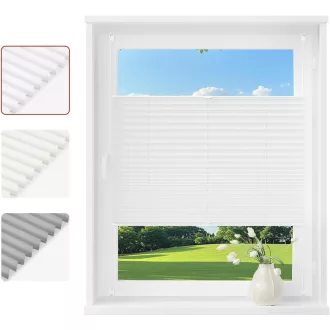   WOLTU Plisovaná roleta s upevnením Klemmfix bez vŕtania na okná a dvere