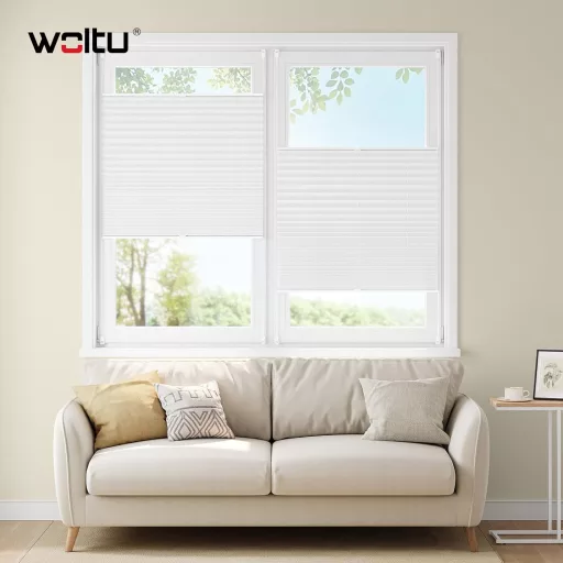 WOLTU Plisovaná roleta s upevnením Klemmfix bez vŕtania na okná a dvere