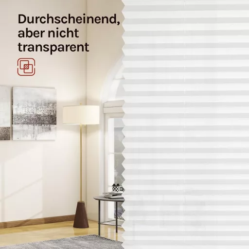 WOLTU Plisovaná roleta s upevnením Klemmfix bez vŕtania na okná a dvere