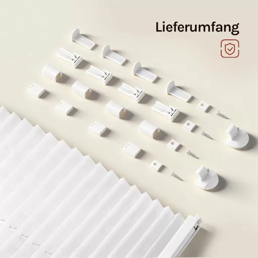 WOLTU Plisovaná roleta s upevnením Klemmfix bez vŕtania na okná a dvere