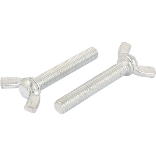 Ezüst M10x60mm szárnyas csavar, 4 db - Sourcing Map