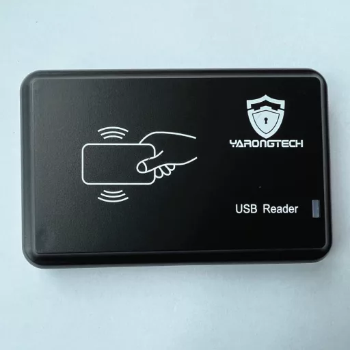 Cititor de carduri YARONGTECH USB MIFARE cu tehnologie RFID de 13.56MHz - Compatibil ISO14443A HF pentru PC, Citire 10 Digits.