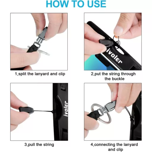 Husă impermeabilă pentru telefon iVoler, 2 bucăți, IPX8, geantă uscată universală fluorescentă pentru iPhone Samsung, 6.2", Negru
