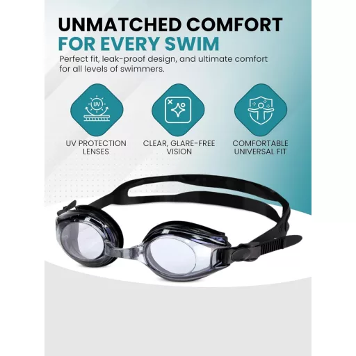 Ochelari de înot cu dioptrii SPORTS WORLD VISION, impermeabili, pentru adulți, cu protecție UV