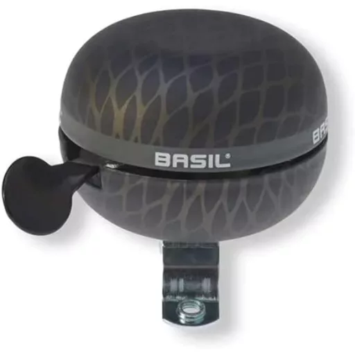 Basil Ding-Dong Noir kerékpár csengő fekete unisex - Einheitsgröße, silver