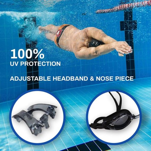 SPORTS WORLD VISION Optikai Úszószemüveg Dioptriás Vízálló Unisex - Páramentes, UV-védelemmel, Széles Látómezővel Úszáshoz