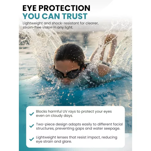 Ochelari de înot optici SPORTS WORLD VISION cu dioptrii pentru adulți, impermeabili, cu protecție UV