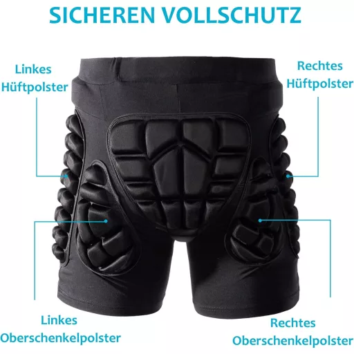 HYSENM 3D párnázott védőnadrág síeléshez, snowboardhoz és kerékpározáshoz