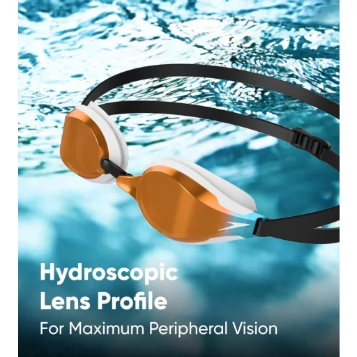 Speedo Fastskin Speedsocket 2 tükrös úszószemüveg unisex - Unit size, White/Copper