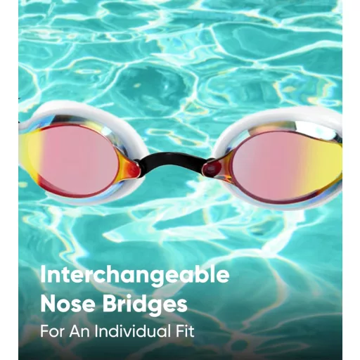 Speedo Fastskin Speedsocket 2 tükrös úszószemüveg unisex - Unit size, White/Copper