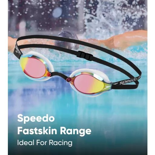 Speedo Fastskin Speedsocket 2 tükrös úszószemüveg unisex - Unit size, White/Copper