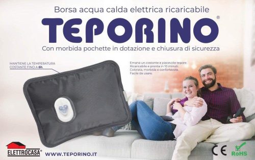 Elettrocasa Srl Újratölthető elektromos melegvíz táska tartótáskával - Újracsomagolt termék