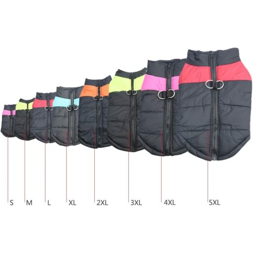 Idepet Vízálló Kutyakabát Cicakabát Tavaszi Őszi Téli Ruha 4XL Rózsaszín