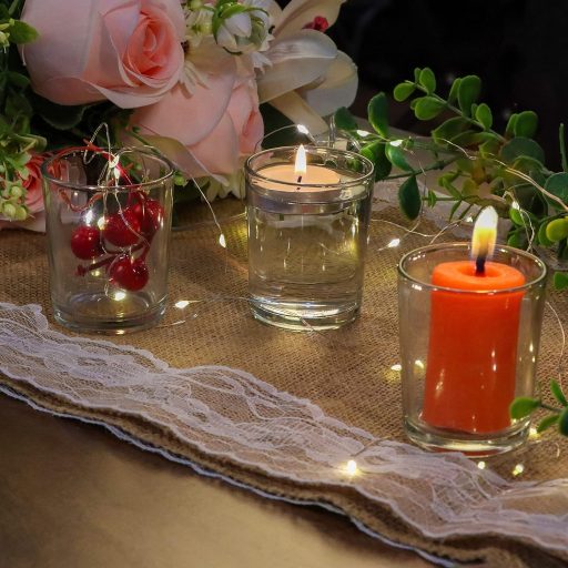 Belle Vous Üveg Mécsestartó Szett 72 db - 5x6,5 cm Átlátszó Kristályüveg Gyertyatartó Esküvőre, Asztaldekorációhoz, Otthoni Kiegészítőnek, A