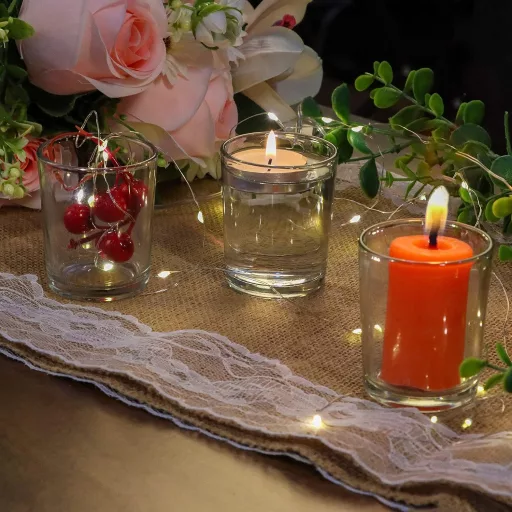 Belle Vous Üveg Mécsestartó Szett 72 db - 5x6,5 cm Átlátszó Kristályüveg Gyertyatartó Esküvőre, Asztaldekorációhoz, Otthoni Kiegészítőnek, A