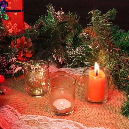 Belle Vous Üveg Mécsestartó Szett 72 db - 5x6,5 cm Átlátszó Kristályüveg Gyertyatartó Esküvőre, Asztaldekorációhoz, Otthoni Kiegészítőnek, A