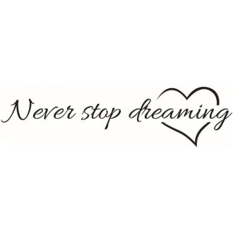   "Never stop dreaming" fali dekoráció 57 x 16,5 centiméter