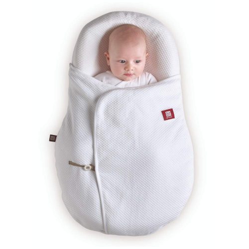 Păturică ușoară pentru bebeluși Red Castle Cocoonacover Fleur de Coton - 1.0 Tog, căldură menținută, model cu frunze albe, material bumbac, lavabilă la mașină