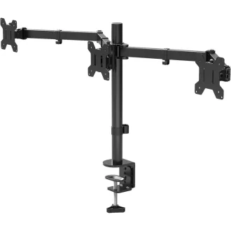   BONTEC Hármas Monitortartó Kar - Asztali LCD/LED Monitor Állvány 13"-24" Képernyőkhöz, Fekete, Állítható Konzol TV és Számítógép Monitorokho