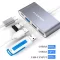 LENTION 4-v-1 USB-C Hub so 100W nabíjaním, 5Gbps USB 3.0 portom - Adaptér kompatibilný s MacBook Pro/Air, Surface, ChromeBook
