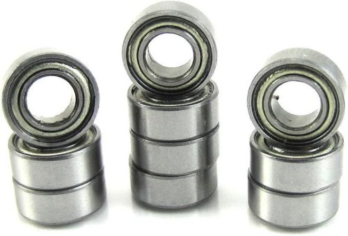 winwill MR105 Mini Set Rulmenți cu Bile - 10 buc. Rulmenți din Oțel Aliate de Dimensiuni 5x10x4 mm, Model Unghiat
