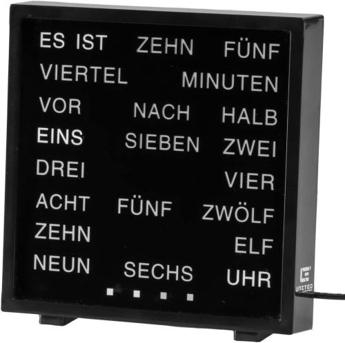 Ceas LED cu cuvinte, reambalat, 17x16,5 cm - Ceas digital de perete