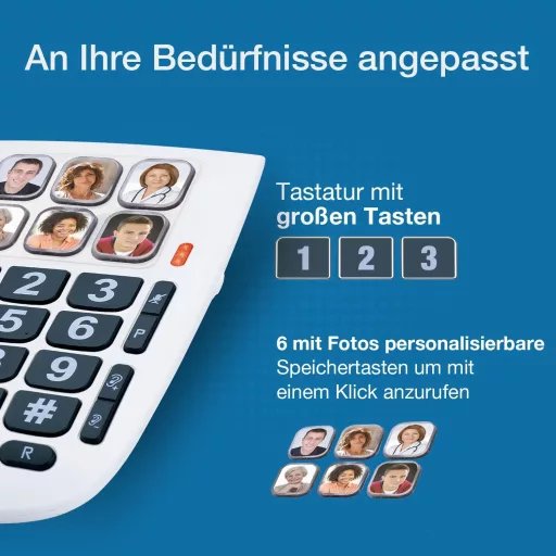 Alcatel Max 10 Vezetékes Telefon Időseknek Fehér