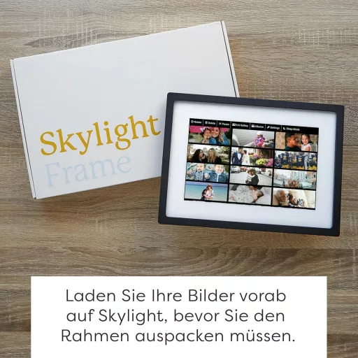 Ramă foto digitală WiFi Skylight Frame 10" - Ecran tactil, trimitere foto prin e-mail sau aplicație, stocare în cloud, ideală pentru cadou
