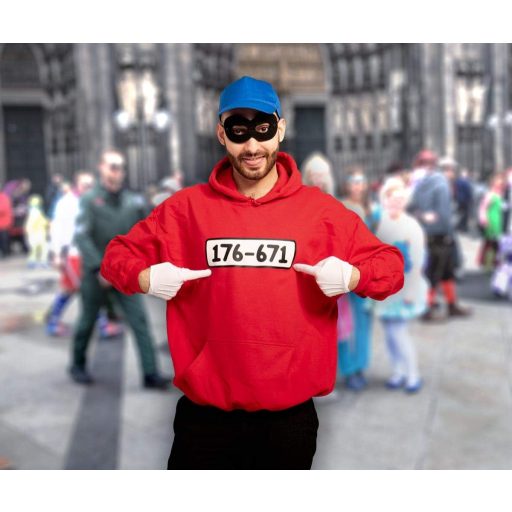 Shirtgeil Beagle Boys Bandits Jelmez Kapucnis Pulóver Sapka Maszk Kesztyű Szett