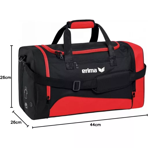 Geantă sport Erima Club 1900 2.0 - 44 cm, roșu/negru