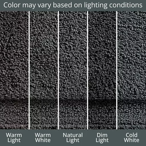 mDesign 3-dijelni set kupaonskih tepiha - protuklizni, upijajući otirač za kupaonicu, crni