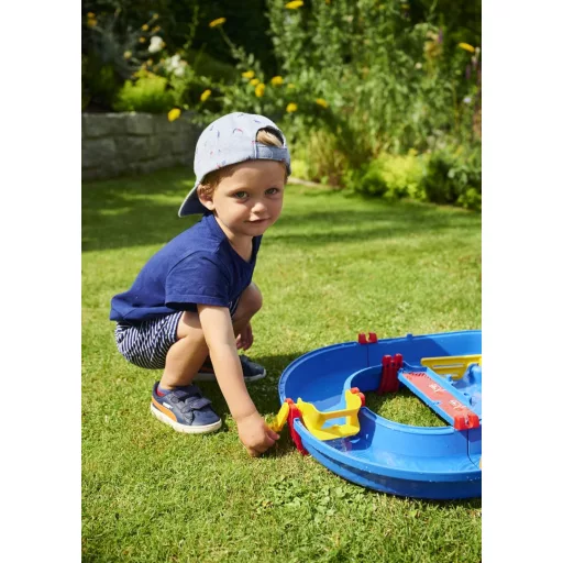 Aquaplay 8700001501 Početni set vodenih igara - plava plastična vodena staza za djecu od 3 do 7 godina - vodena igračka za razvoj prostorne percepcije