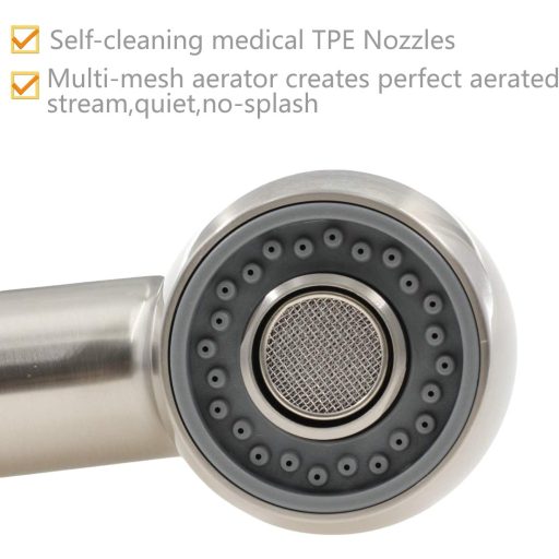 Beelee F103-SP Cap de duș G1/2 Accesoriu robinet bucătărie Duș de mână Nichel