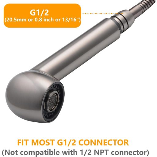 Beelee F103-SP Cap de duș G1/2 Accesoriu robinet bucătărie Duș de mână Nichel