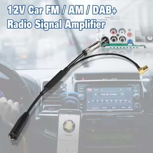 Eightwood DAB+ autórádió antenna 300cm hosszabbító kábellel RG174