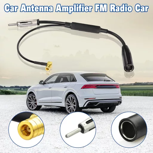 Antenă radio auto DAB+ Eightwood cu cablu prelungitor de 300cm RG174