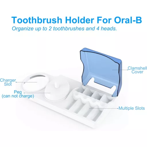 Poketech Elektromos Fogkefe Tartó Oral-B Kompatibilis 4 Fejhez Töltővel