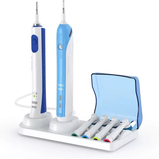 Poketech Elektromos Fogkefe Tartó Oral-B Kompatibilis 4 Fejhez Töltővel