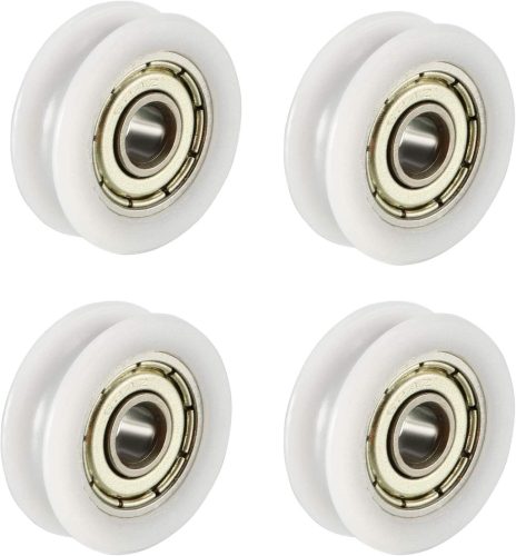 Winwill U-hornyos görgőcsapágy 4db - 6x32x10mm zárt golyóscsapágy bútorokhoz, tolóajtókhoz, sínekhez - nagy teherbírású szénacél